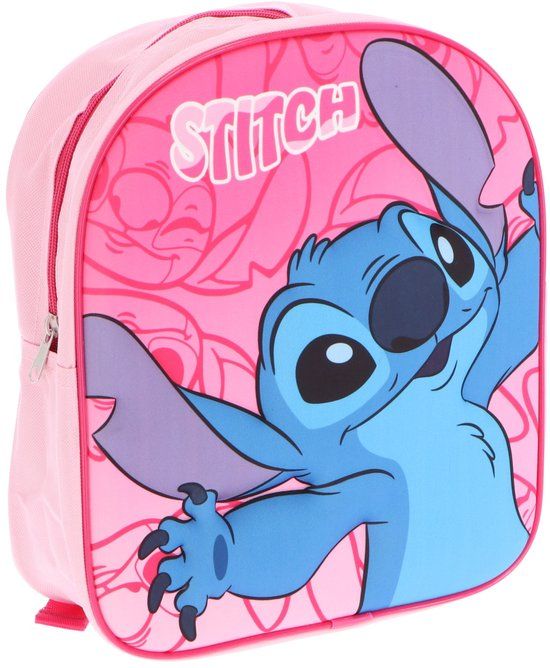 Lilo & Stitch 3D Rugzak - Schooltas - Polyester - Roze - Rugzak kind
