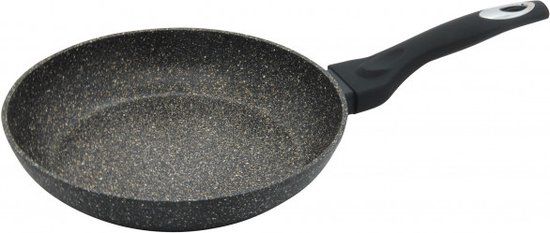 KLAUSBERG Koekenpan - 24 cm - Marmer coating - Zwart