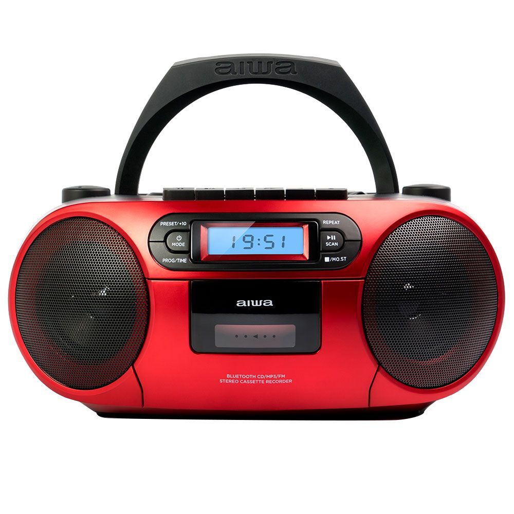 Aiwa BBTC-550RD - Draagbare CD-speler - Bluetooth - USB - Rood/Zwart