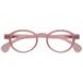 OPULIZE OCA Leesbril - Modern Retro Rond Montuur - Glanzend Transparent Roze - Heren Dames - Veerscharnieren - R54-4 - +3.00