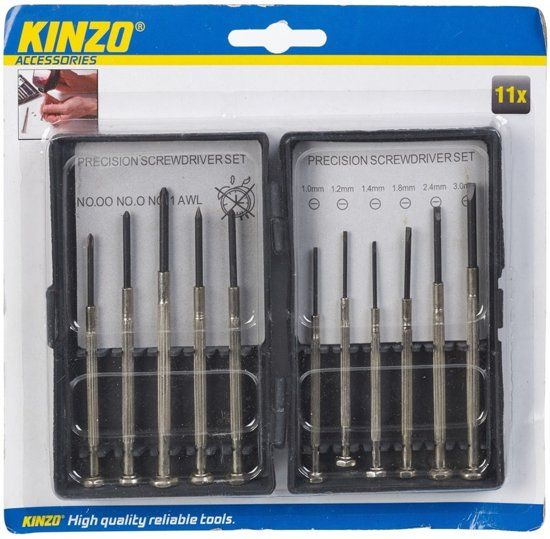 Kinzo Precisie schroevendraaier set - 11 delig - 8719538458369