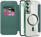 Techsuit SmartMag Book Wallet Case voor Samsung Galaxy S22 Plus - Groen