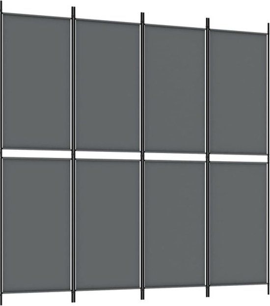 vidaXL Kamerscherm met 4 panelen 200x200 cm stof antracietkleurig