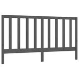 VidaXL Hoofdbord Grenenhout Grijs 206x4x100 cm
