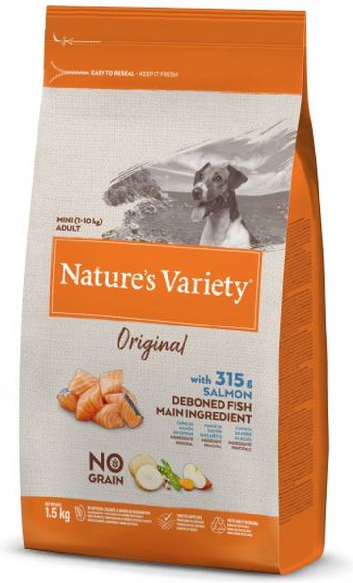 Natures Variety Original Adult Mini Salmon No Grain - 1,5 kg