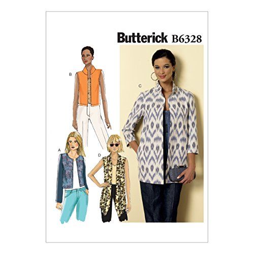 Butterick Pattern 6328 - Misses' Coat - Sizes 8-16 - Linen - Multicolor - B5 (8-10-12-14-16)