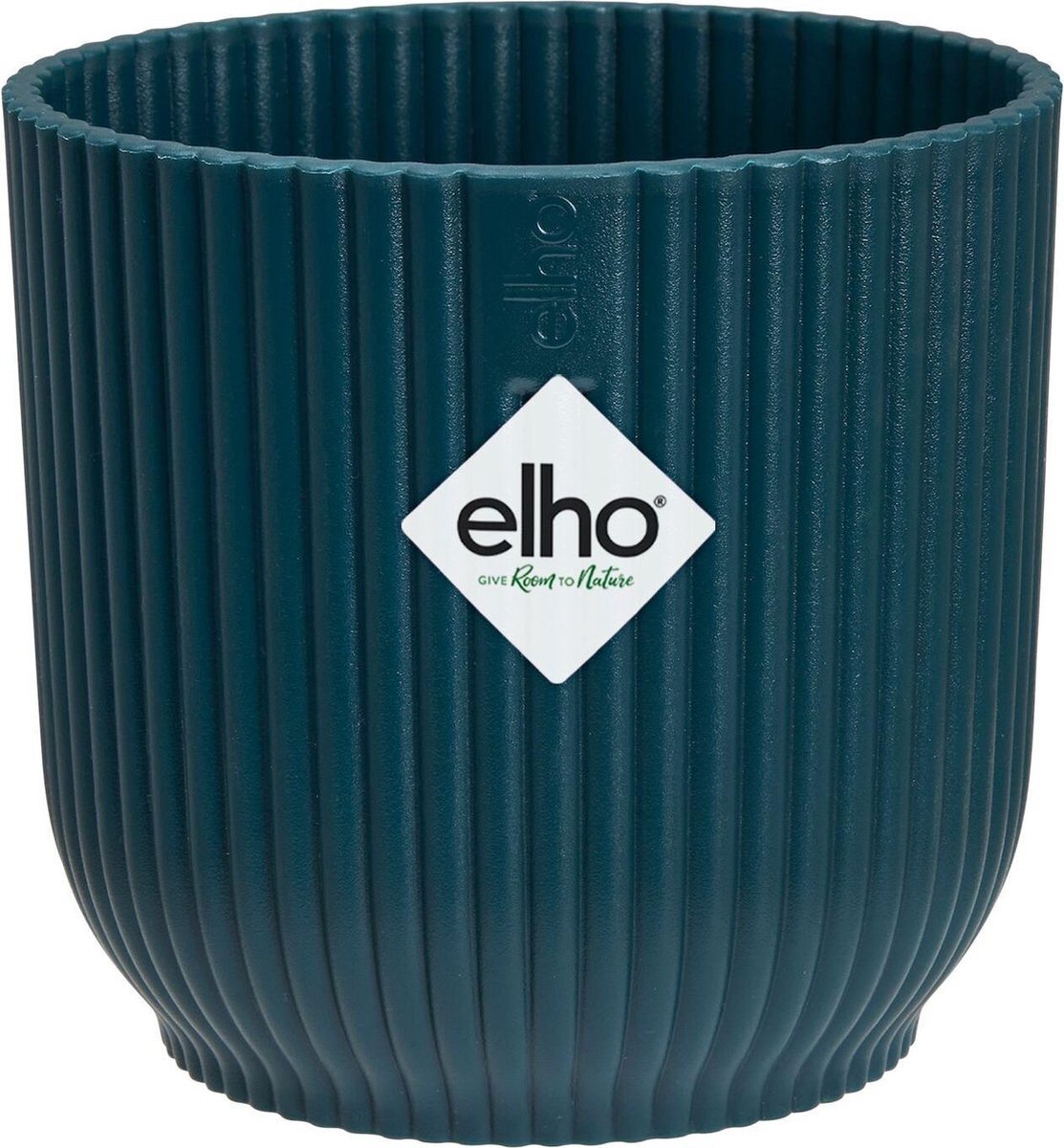 elho Vibes Fold Rond Mini 7 - Bloempot voor Binnen - 100% Gerecycled Plastic - Ø 7 x H 6,5 - Blauw/Diepblauw
