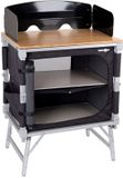 Brunner Azabache Cube Campingkeuken 65 x 45 x 58/81 cm Aluminium frame Bamboe werkblad Zwart