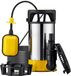 Wiltec 3-in-1 dompelpomp met vlotter 750 W, rvs vuilwaterpomp 14000 l/u, vlakzuiger met verschillende onderkanten, aanzuigpomp voor kelder, tuinwaterpomp drainagepomp