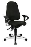 Topstar SI59UG22, Sitness 10 ergonomische bureaustoel, bureaustoel, incl. in hoogte verstelbare armleuningen, bekleding antraciet