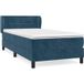Lit Simple Lit Adulte Sommier À Lattes De Lit Et Matelas Bleu Foncé 80x200 Cm Velours