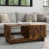 Prolenta Maison Exclusive - Salontafel, gerookt eikenhout, 90 x 50 x 40 cm, houtvezelplaat