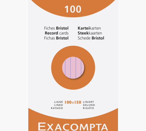 Exacompta Exacompta Systeemkaart 100 x 150 mm Gelijnd Assorti