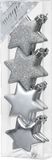Inge-glas Inge's Christmas Decor Gmbh Kersthangers - 8 stuks - Sterren - Zilver - 6 cm