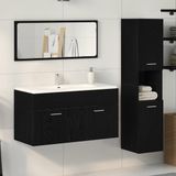vidaXL Badkamermeubel Set Zwart Eiken 90 x 38,5 x 46 cm