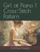 Girl Bol Girl at Piano 1 Cross-Stitch Pattern