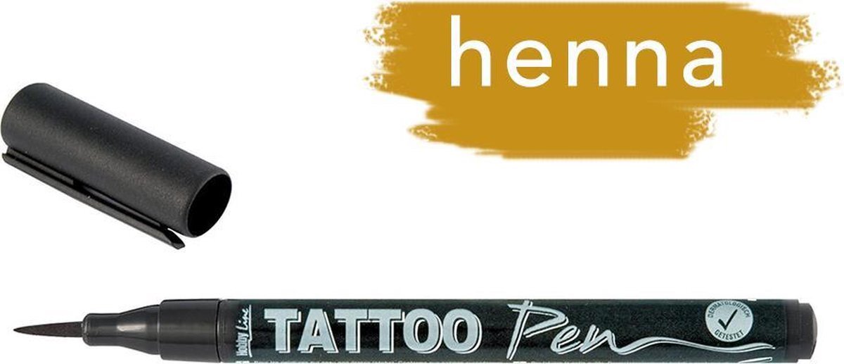 C.Kreul KREUL Henna Tattoo Stift - Tattoo pen voor creatief schilderen en decoreren van niet-vettige huid – voor strand, feest, carnaval en kinderen verjaardag