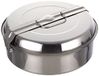 Ilsa 524 picknickbox, rond, roestvrij staal, 24 cm, zilverkleurig