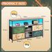 StarTech Tiger-inspired TV Cabinet - Media Center - 108 cm - 4 Fabric Drawers - Storage Compartment - Multicolor Wood Grain