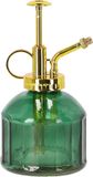 Esschert Design plantenspuit/vernevelaar - glas - smaragdgroen/goud - 15.5 cm