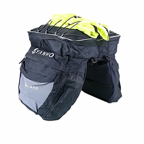 PrimeMatik Zwarte canvas fietstas zadeltassen - 8433696225549