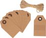 Rayher hobby materialen Rayher hobby Cadeau tags/labels - kraftpapier/karton - 80x stuks - aan jute touw - 7.5 x 4.5 cm