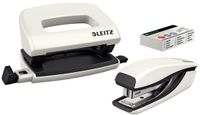 Leitz Mini Zszywacz & Dziurkacz Set - Rood, Metaal, 10 Vel