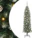 vidaXL Sapin de Noël artificiel élancé Vert et Blanc 150 cm