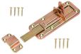 KOTARBAU® Slotgrendel 120 mm met slotplaat voor deuren Galvanisch geel verzinkt universeel