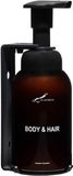 Claudius Cosmetics B.V. Body & Hair Hamam Body & Hair Hamam 300 ml - zeepdispenser amber bruin met pomp (inclusief beugel) - 2 in 1 voor lichaam en haar