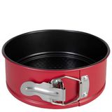 wenco Mini-springvorm, 18 cm diameter, ideaal voor kleine taarten, hoogwaardige antiaanbaklaag, van robuust staal, hittebestendig, in stijlvol rood, gemakkelijk te reinigen