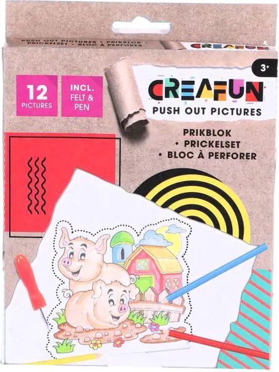 Creafun Prikblok - 12 sjablonen Boerderij