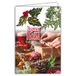 Afie Wenskaart Vrolijk Kerstmis Relax Bladeren Goud Rood