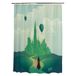 Franco Collectibles Wicked Elphaba & Glinda 13-delige microvezel douchegordijn en ringset, 70 x 72 cm (officieel gelicentieerd product)