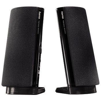 Hama E 80 - 2.0 PC Speakers - Black - Wired - USB Powered