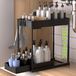 Ibenzoa® Système de rangement réglable avec tiroirs pour sous le lavabo dans la salle de bain et la cuisine