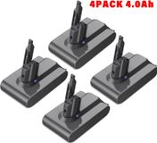 StarTech Vervangingsaccu - Geschikt voor V7 SV11 stofzuigers - Li-Ion - 21,6 V - 4,0 Ah (4000 mAh) - Set van vier - Alleen accu's - Blauw