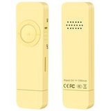 ELVANZA MP3-speler met ingebouwde luidspreker, compatibel met TF-kaarten, ondersteunt afspelen per map, 8 GB, geel