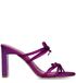 Sacha - Dames - Paarse sandalen met hak en strikjes - Maat 40