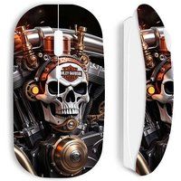 Harley Davidson Draadloze witte muis Mechanische doodskop