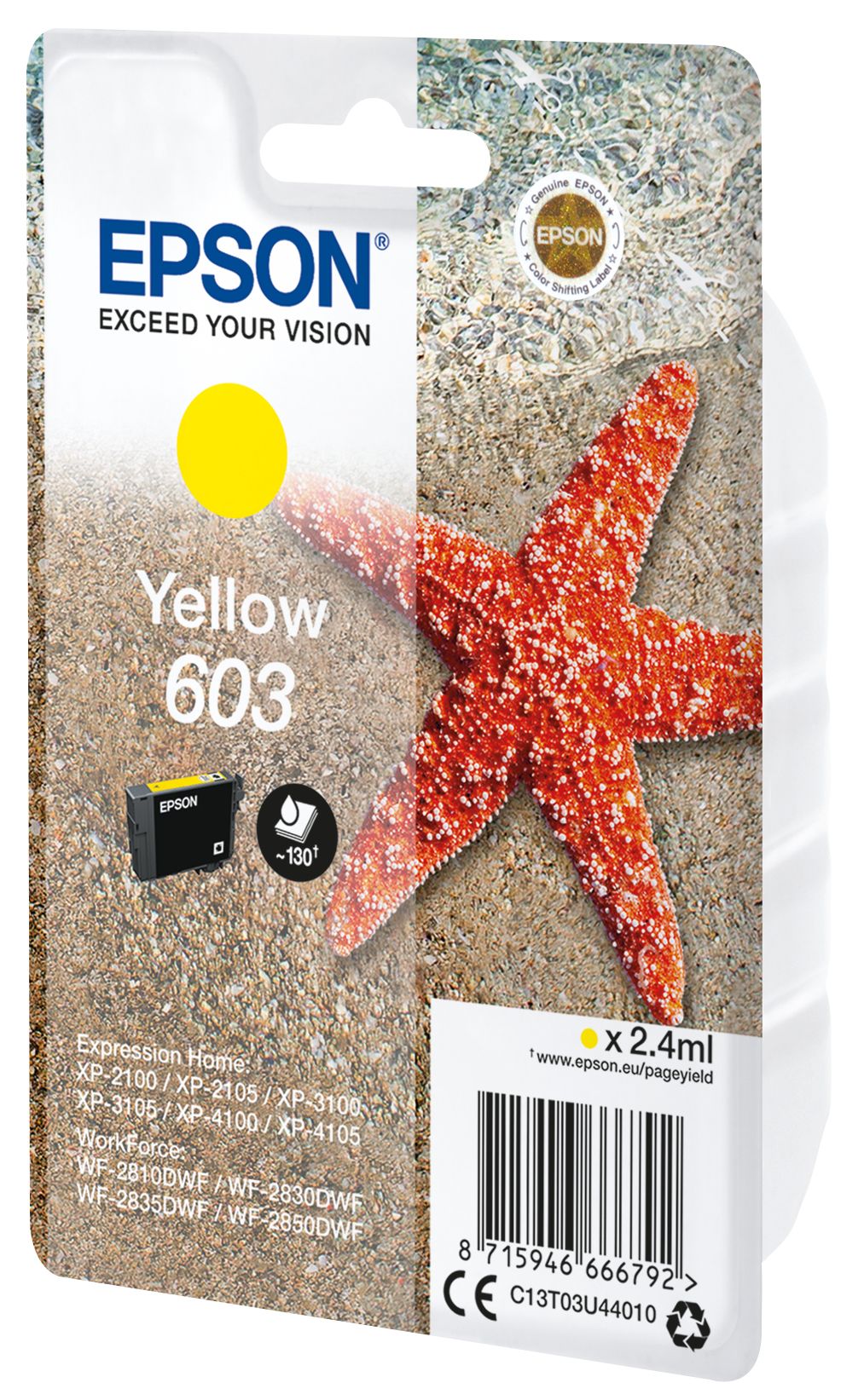 Epson 603 Yellow Ink Cartridge - Original
