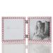 4x4 Zilver Metaal Sparkle Dubbel Frame - Zacht Roze