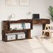 Maison Exclusive - Bureau d'angle en chêne fumé 200x50x76 cm Matériau dérivé du bois