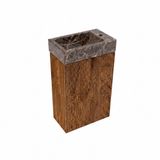 Saniclass Holz Atelier Toiletmeubelset - 40x60.5cm - 1 deur - fontein dark emporador - kraangat rechts - walnut pure