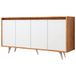 WELL HOME MOBILIARIO & DECORACIÓN Meubels van wit eiken met 100% melamine gecoate spaanplaat, 140 x 86 x 40 cm