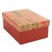 Idena 31510 - Geschenkdoos met deksel van 20 x 15 cm, rode geschenkdoos voor Kerstmis met opschrift “Frohe Weihnachten” en “Happy New Year”