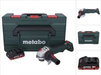 Metabo WPB 18 LT BL 11-125 Quick accu-haakse slijper 18 V 125 mm borstelloos + 1x accu 4,0 Ah + metaBOX - zonder oplader