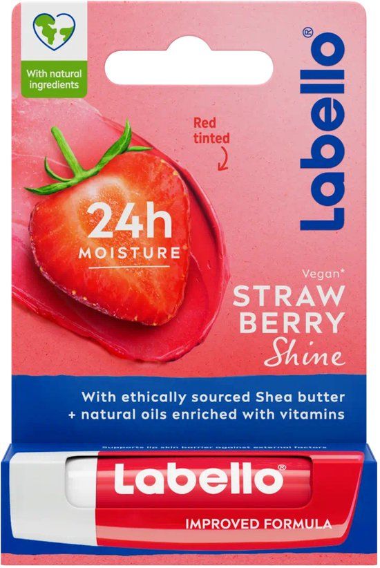 Labello Strawberry Shine Lippenbalsem 4,8 ml