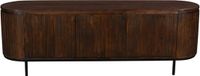 Giga Meubel Tv-meubel Tora - Mangohout/Metaal - Donkerbruin - 170x45x57cm