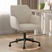 Tabouret de bureau avec accoudoirs, velours, réglable en hauteur, convient jusqu'à 136 kg